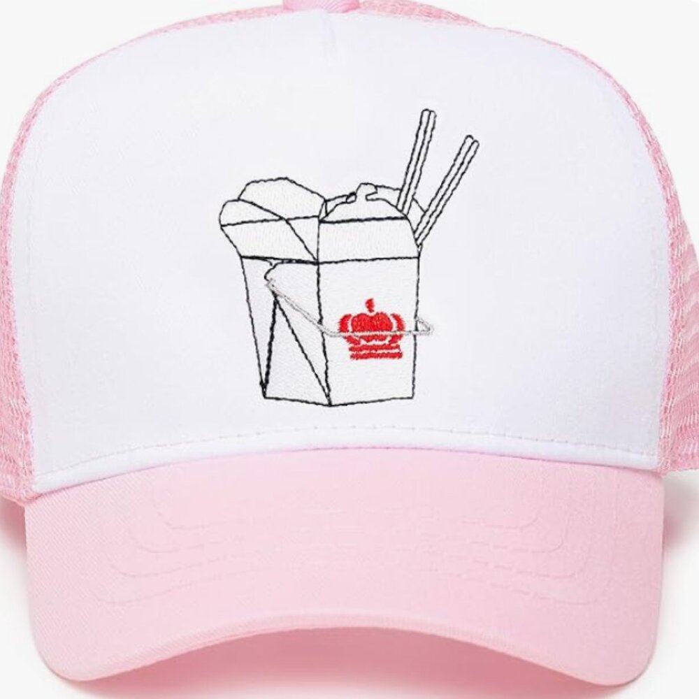 Children’s Cotton Trucker Sun Hat w/Embroidered Takeout Box